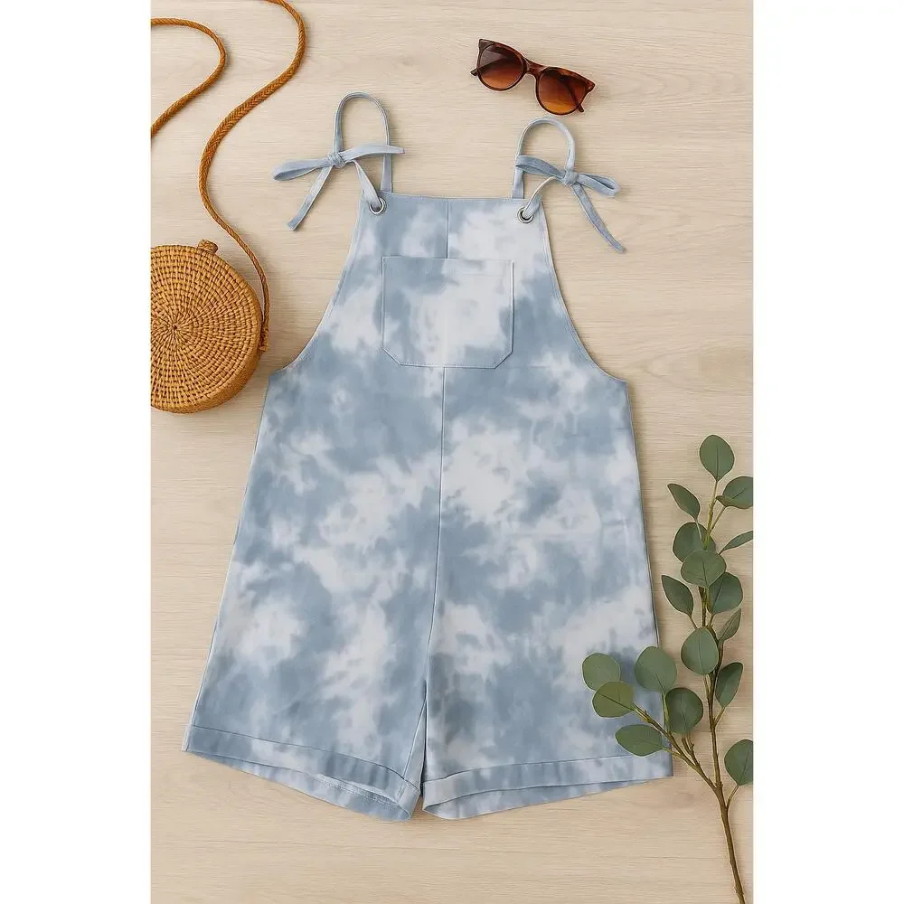 Sea Breeze Tie-Dye Overalls